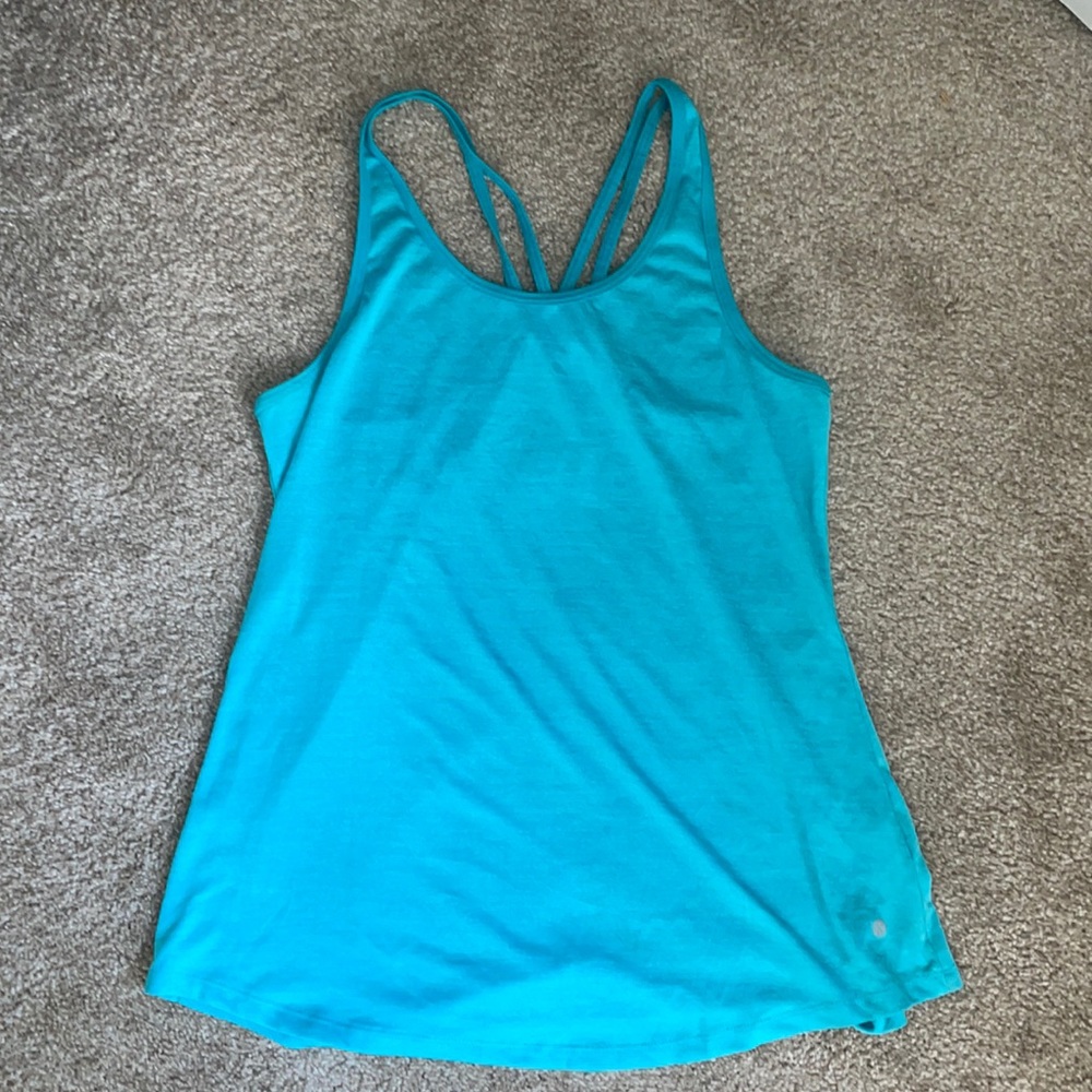 Teal athletic tank top